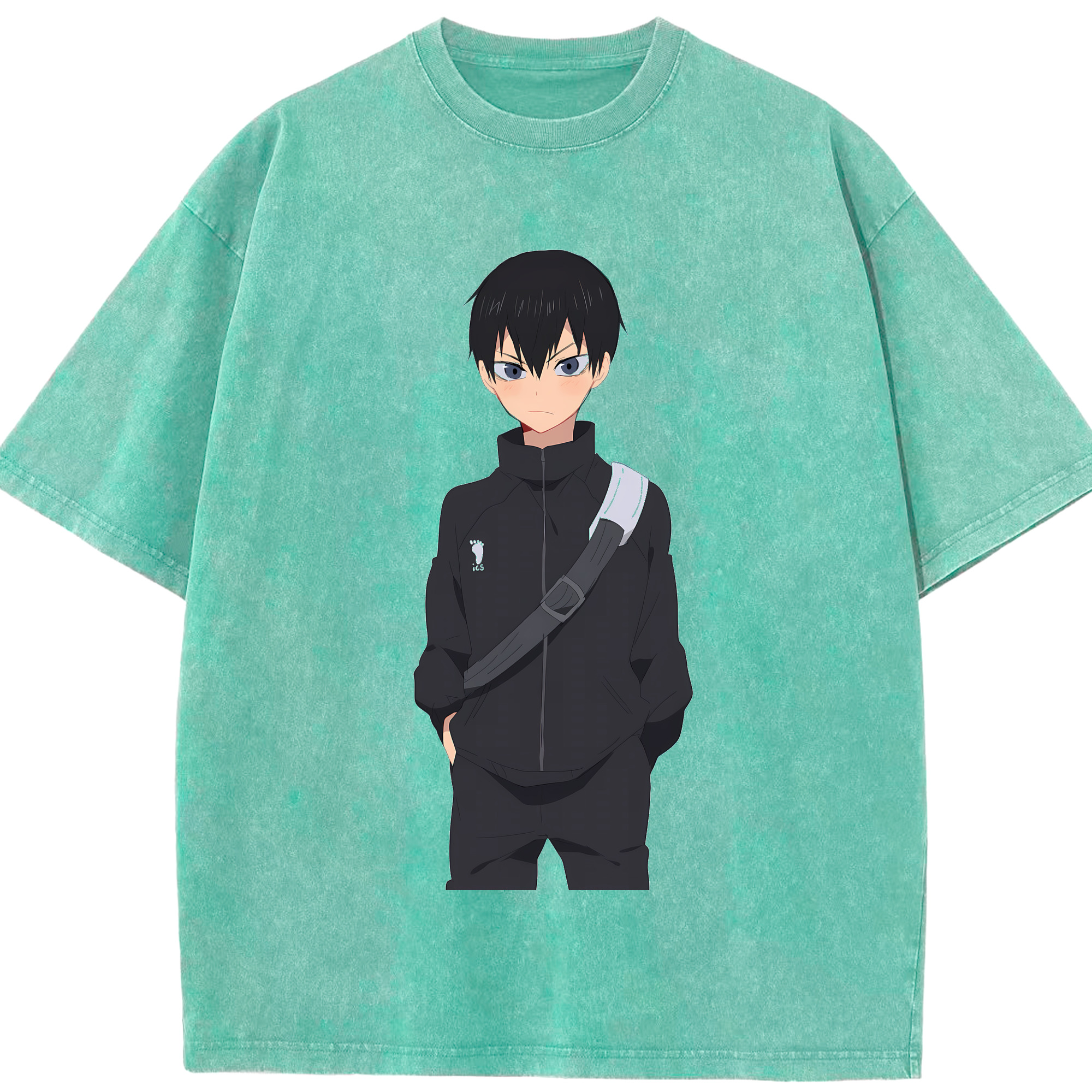（画像用） ハイキュー!! Haikyu!! 綿100% ヴィンテージ風 半袖Tシャツ（フロントプリント）